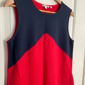 Boden Red and Navy Mini Dress